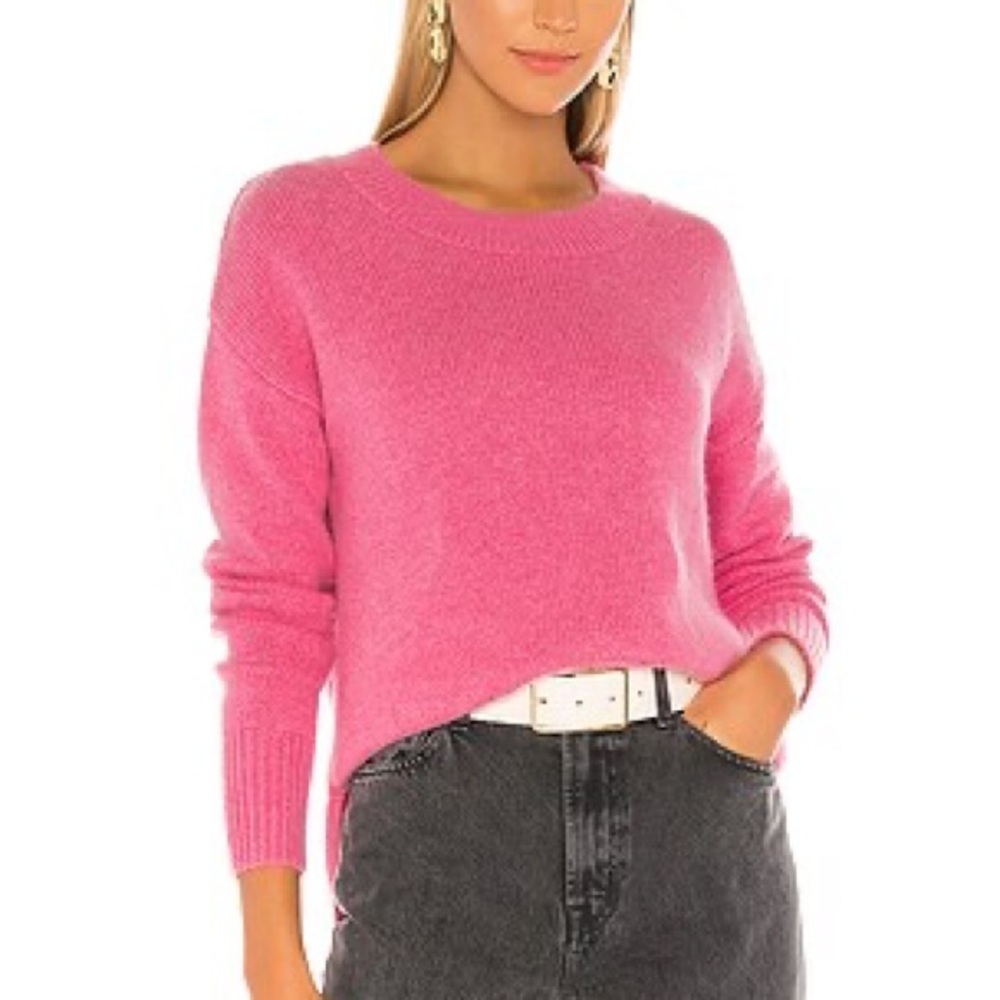 Cashmere Sloan pullover Chic Pink Crew Neck Sweater